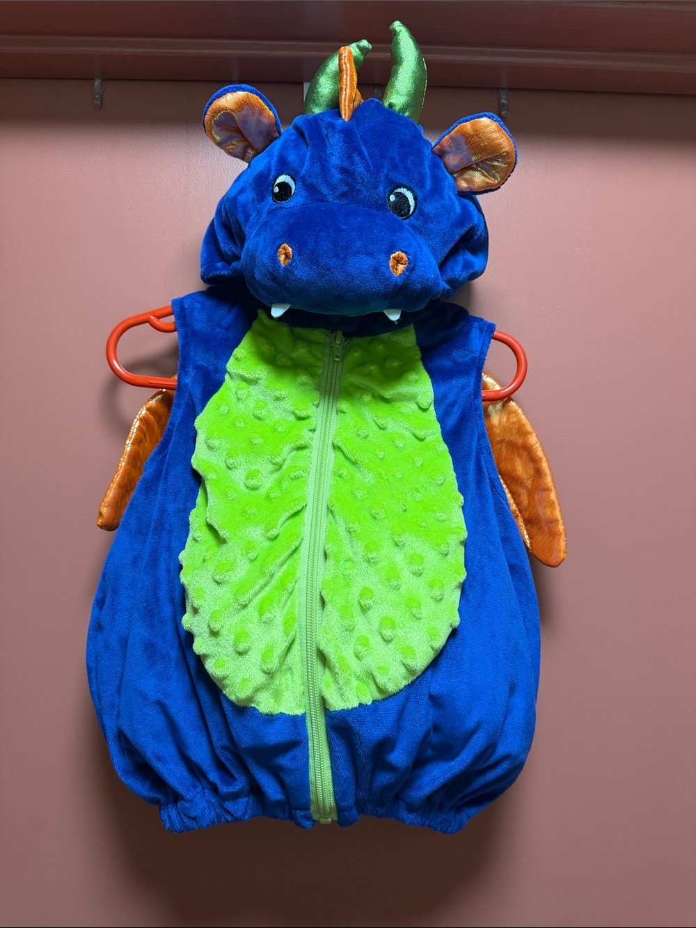 Blue & Green Plush Dragon Kids Halloween Costume